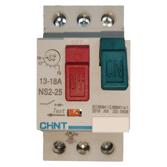Chint Motor Protection Circuit Breaker 13-18A 3 Phase 3 Pole 220V MPCB Circuit Breakers