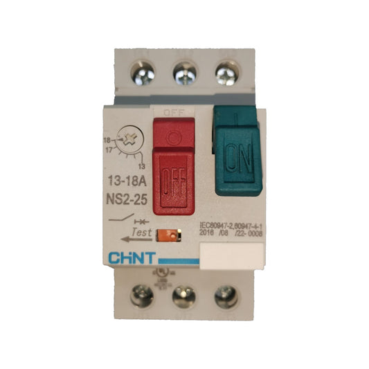 Chint Motor Protection Device 13-18A 3 Phase 3 Pole 220V MPCB NS2-25/13-18A Electx Electrical Supply