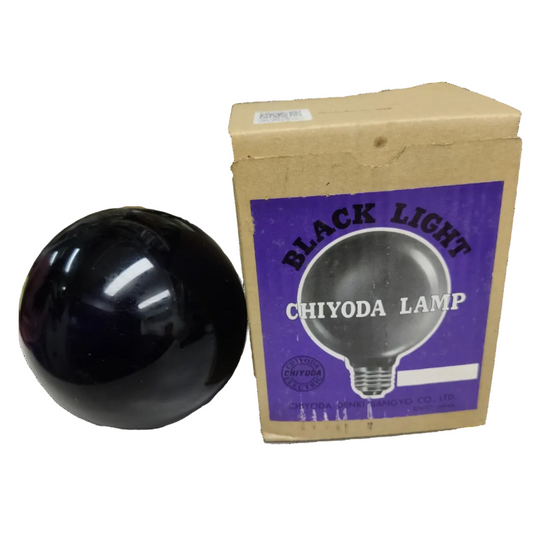 Chiyoda UV-A blacklight lamp E27 220V with a round black bulb in a box for lighting effects