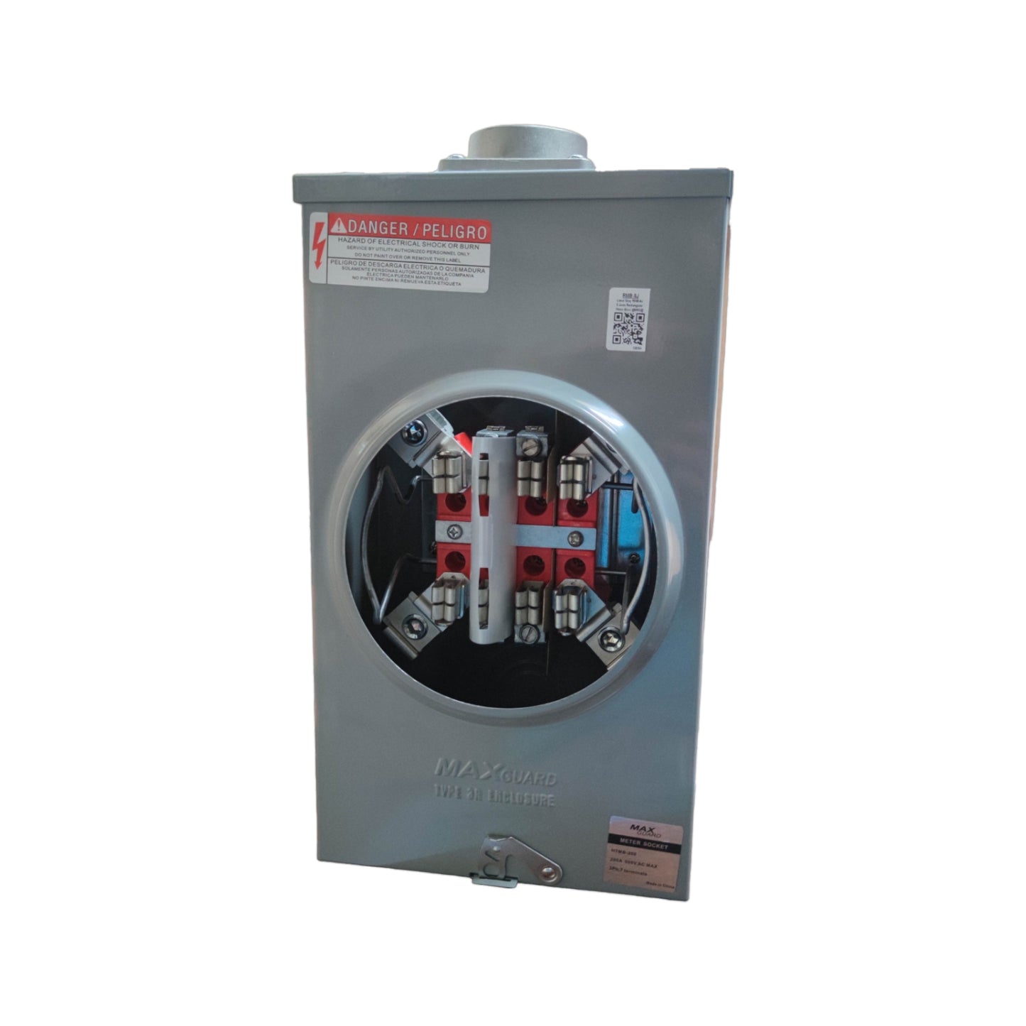 Cirtech KWH Meter Base 8 Jaws 1 1/4 Inch Rectangular Meter Base Max 200A