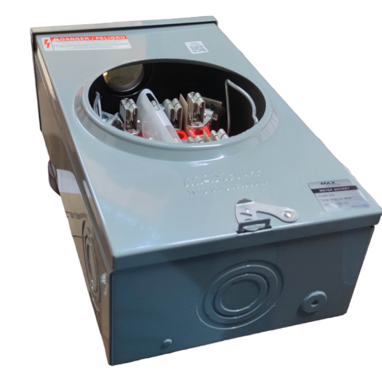 Cirtech Rectangular Meter Base 7 Jaws 1 1/4 Inch Hub Size KWH Meter Base Max 200A