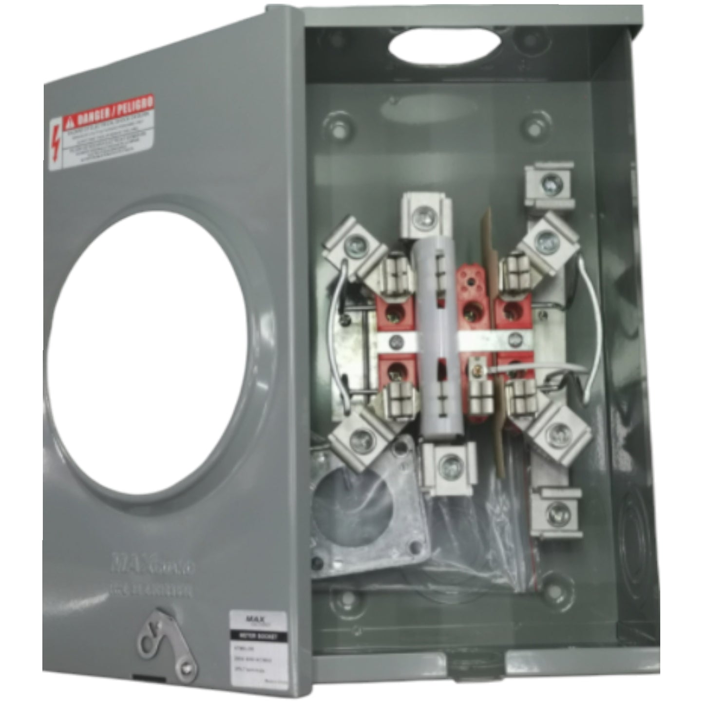 Cirtech Rectangular Meter Base 7 Jaws 1 1/4 Inch Hub Size KWH Meter Base Max 200A