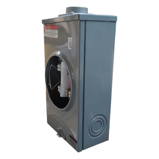 Cirtech Rectangular Meter Base 7 Jaws 1 1/4 Inch Hub Size KWH Meter Base Max 200A