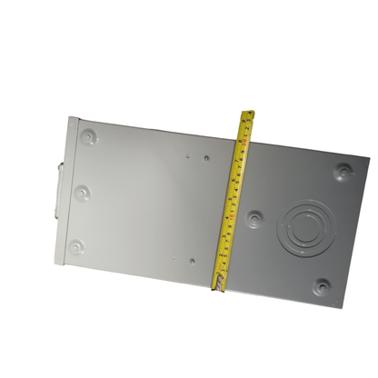 Metal bracket with measurement tape on a white background