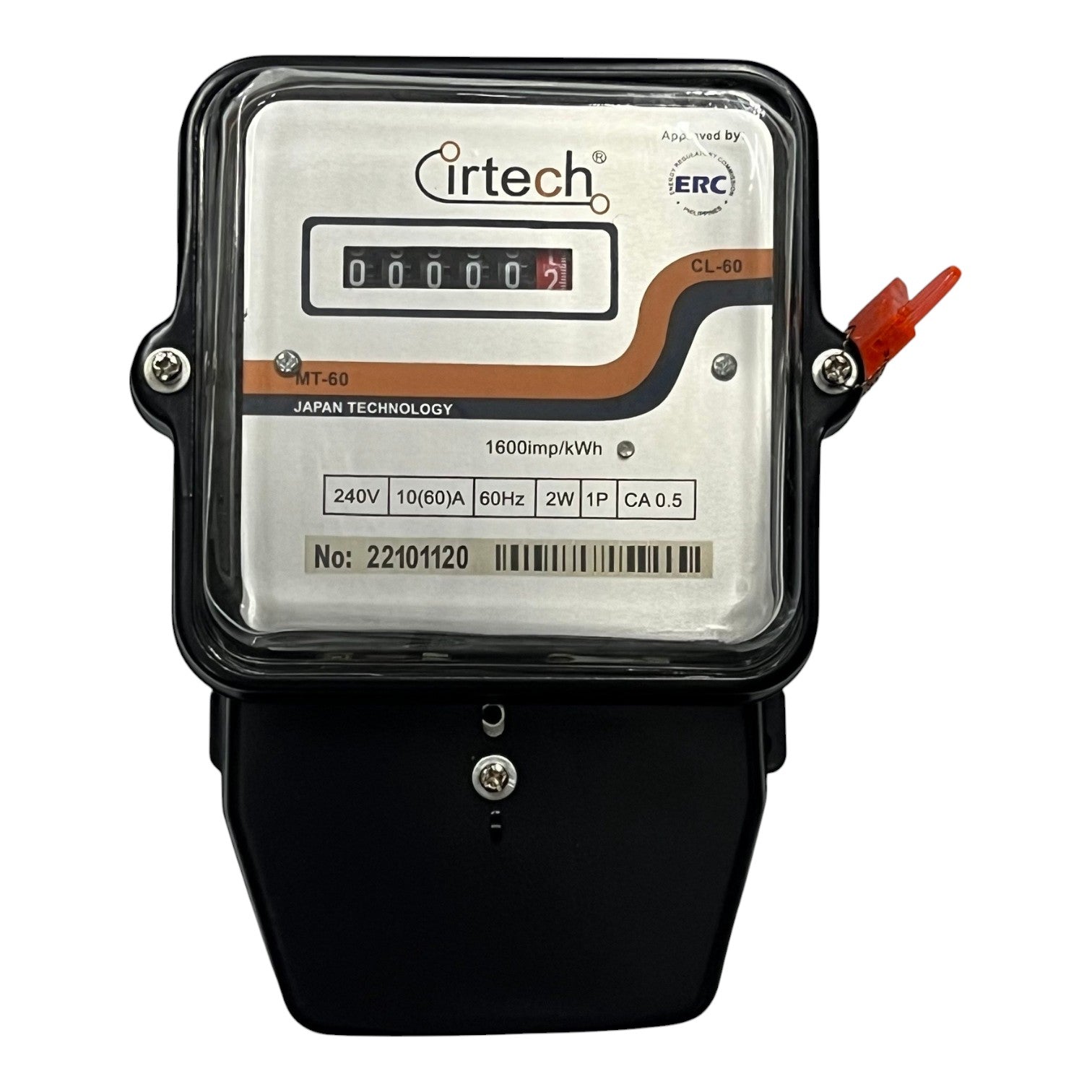Cirtech electric meter on a white background