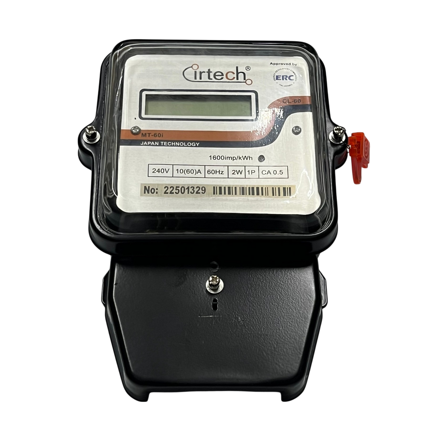 Cirtech KWH Meter 60A 2W Single Phase Submeter 2 Wire Single Phase LCD Monitor