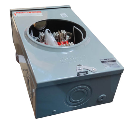 Cirtech Rectangular Meter Base 5 Jaws 1 1/2 Inch Hub Size KWH Meter Base Max 200A