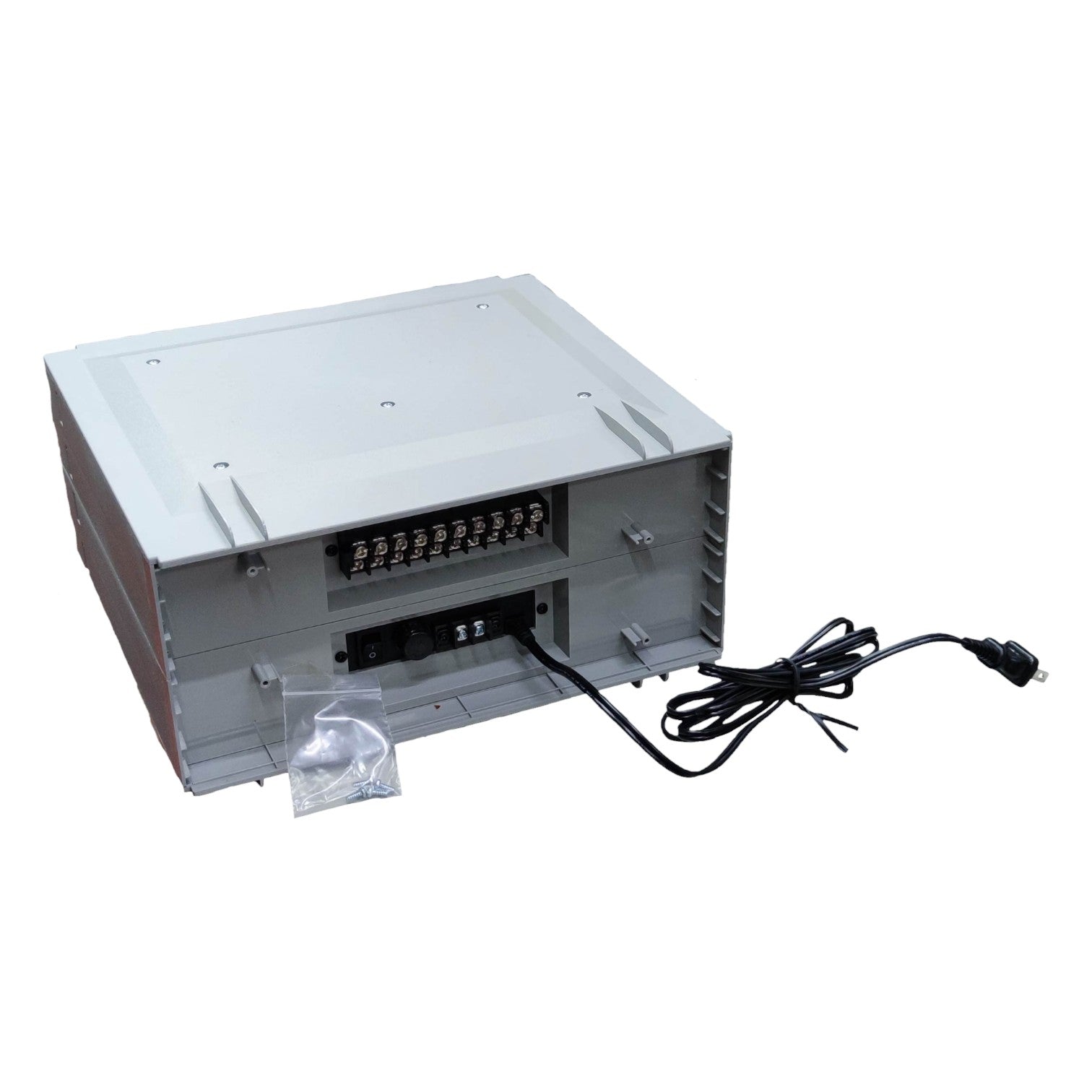 Electrical panel with wiring and plug on a white background Commax 20 Station Intercom System CLS-10 Expandable With Handset T06 with Expand Unit CLS-10T(L) and 20pcs Sub-Station  1pc CLS-10 + 1pc CLS-10T(L) + 20pcs TP-S + 1pc T06 ELectx ELectrical SUpply