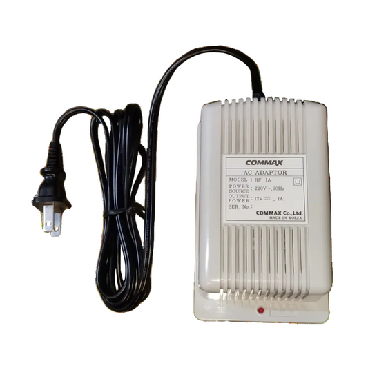 Commax 12V DC 1A adaptor RF-1A with power cord for door chimes and bells