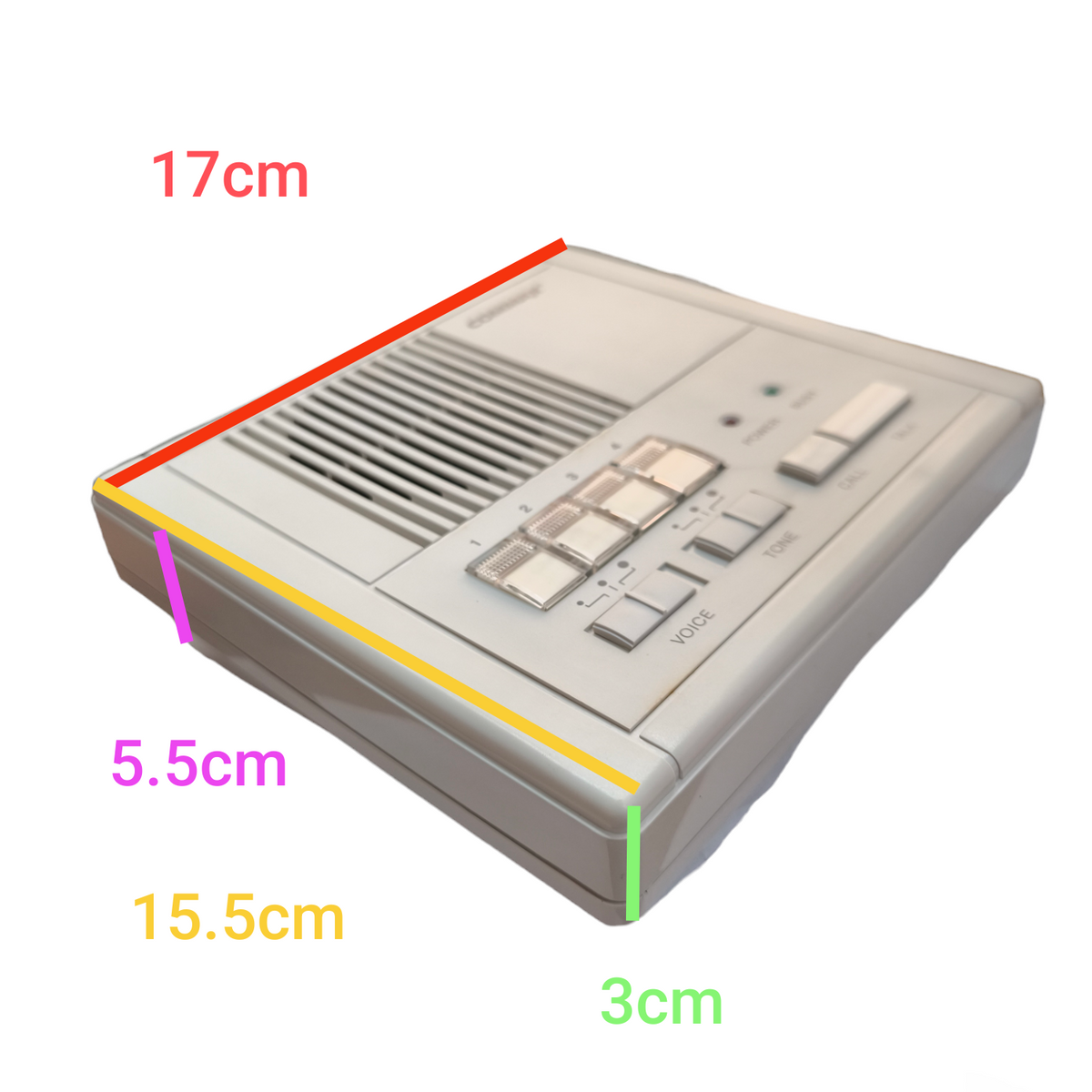 Commax 4 station intercom system unit with buttons and speaker for communication