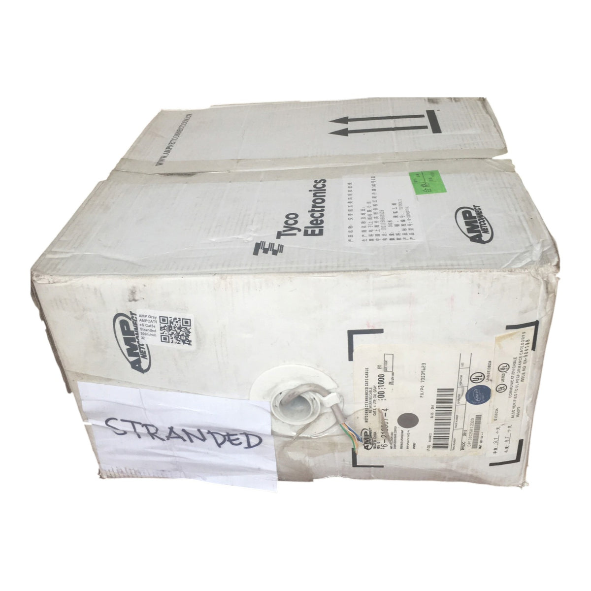 Comscope CAT5e UTP Stranded 300 Meters LAN Cable Stranded , CAT5 Stranded, Internet Cable, Data Cable, Ethernet Cable 1 Roll 300 meters per roll 8 Stranded wire 24AWG 4 Pairs AMPCAT5ES I Electx Electrical Supply