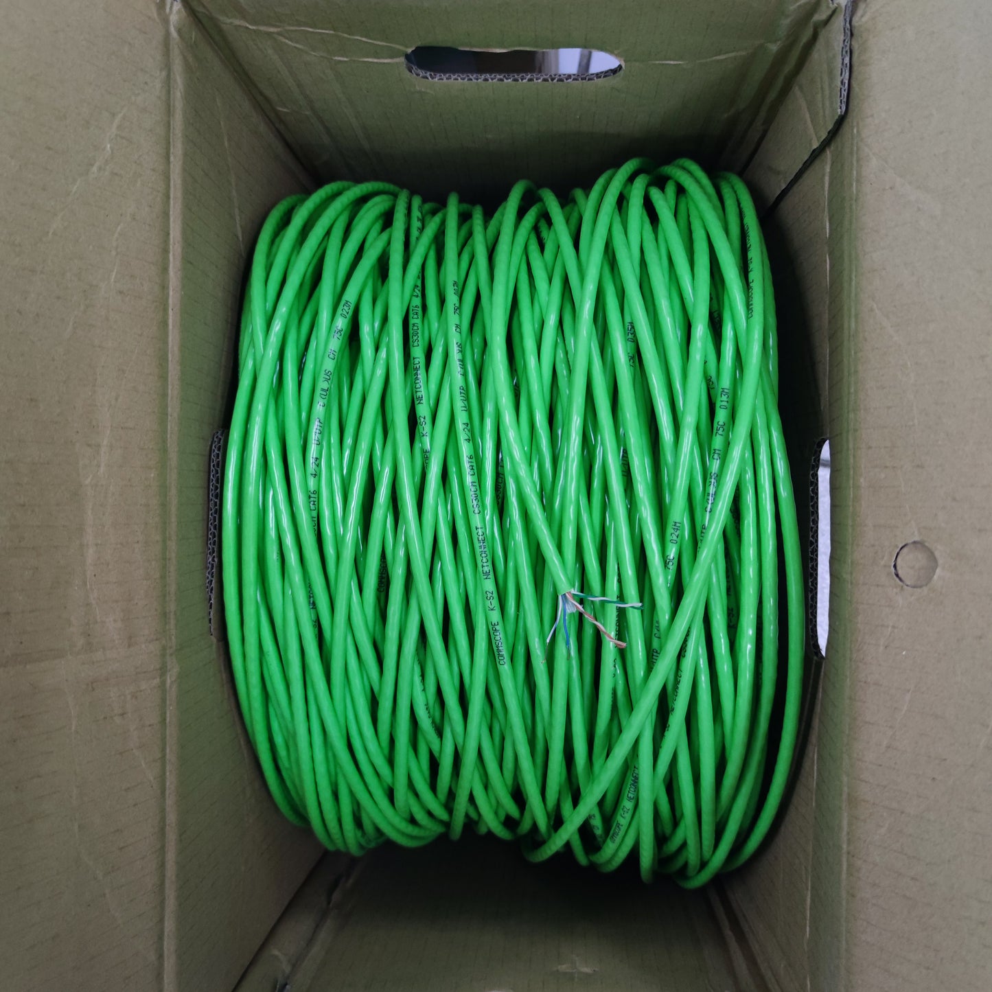 Comscope CAT6 UTP 300 Meters, LAN Cable, Ethernet Cable, Data Cable, Internet Cable, CAT 6 AWG 24 Solid 4 Pairs Green