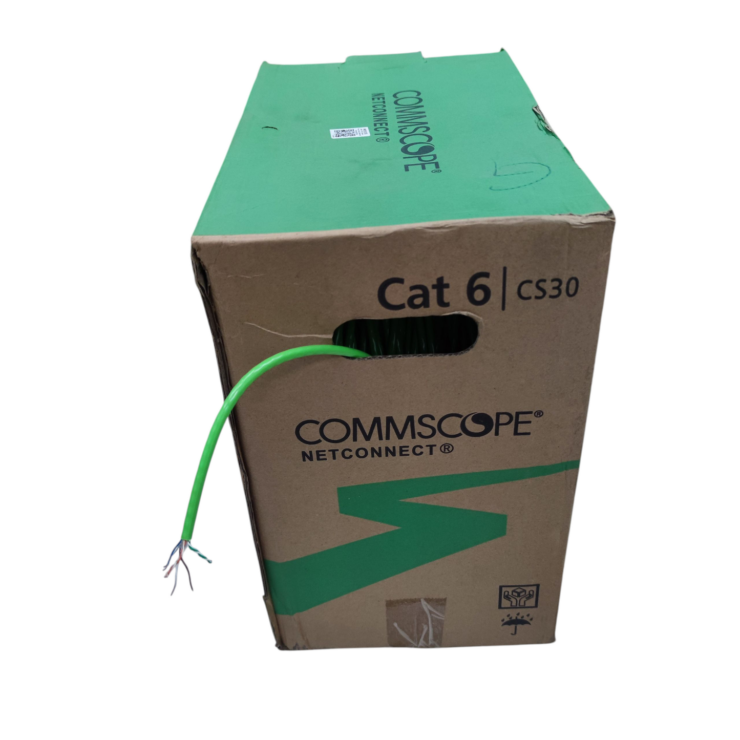 Comscope CAT6 UTP 300 Meters, LAN Cable, Ethernet Cable, Data Cable, Internet Cable, CAT 6 AWG 24 Solid 4 Pairs Green