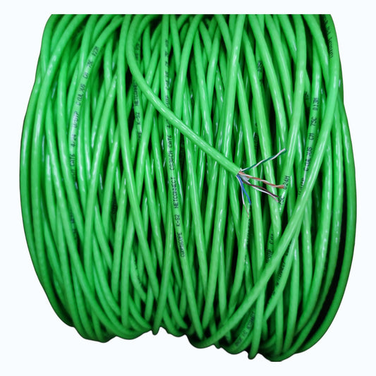 Comscope Precut CAT6 UTP, LAN Cable, Ethernet Cable, Data Cable, Internet Cable, CAT 6 AWG 24 Solid 4 Pairs Green