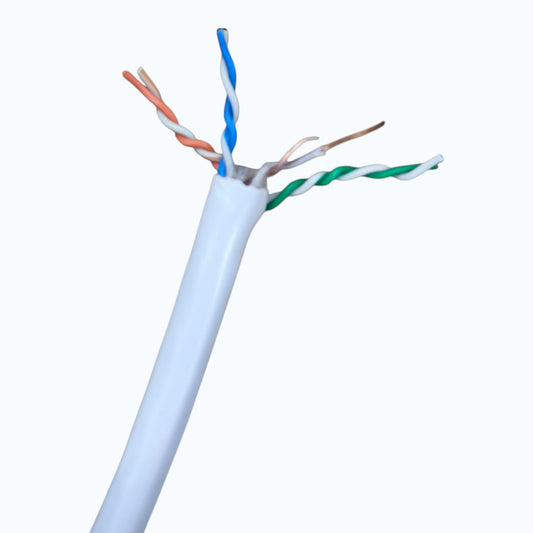Comscope Precut CAT6 UTP , LAN Cable, Ethernet Cable, Data Cable, Internet Cable, CAT 6 Cable AWG 24 4 Pairs White