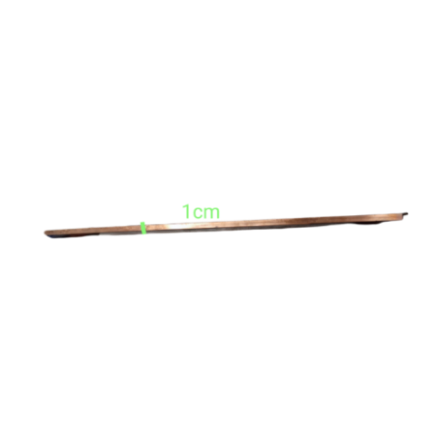 Copper bus bar 3mm thick Assorted Length showing a close-up view of its flat profile