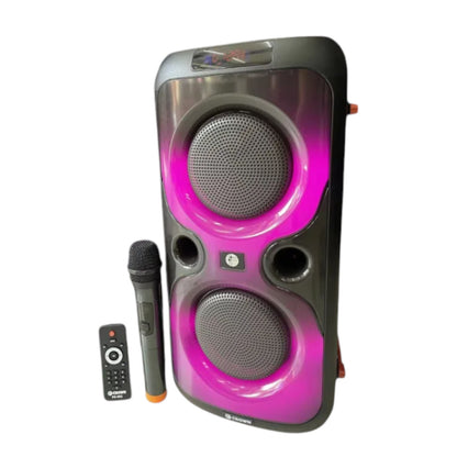 Crown 150W Portable Speaker  6 Woofer + 1.5 Tweeter w/ Remote Control  Wireless Mic, Rechargeable Battery PD-662
