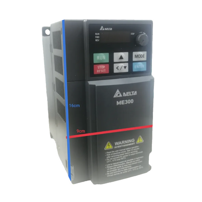 Delta ME300 VFD 3 phase 220V industrial motor controller with user-friendly interface and compact design