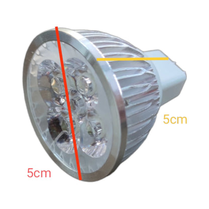 Denko 4W LED MR16 GU5.3 12V DC 6500K Daylight with Heat Sink Dichroic Lamp