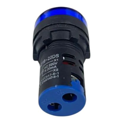 A black and blue industrial electrical component, likely a relay or contact module, with printed technical specifications on its side, set against a plain white background.