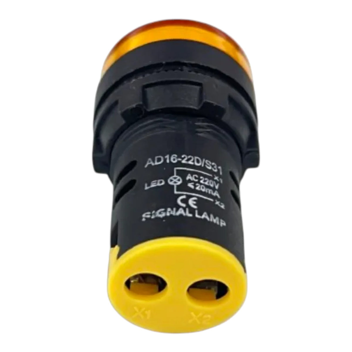 Denko LED Pilot Lamp 22mm 220V Panel Pilot Light Indicator Yellow Electx Electrical Supply