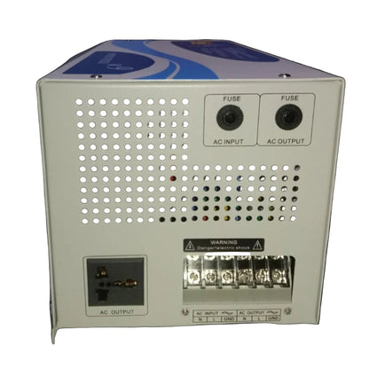 Denko 3000W Inverter 24VDC to 220V AC power converter with AC input, output fuses, and terminal connections