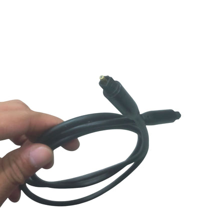 Digital Fiber Round Optical Cable Adapter Audio Male 1 Meter Black