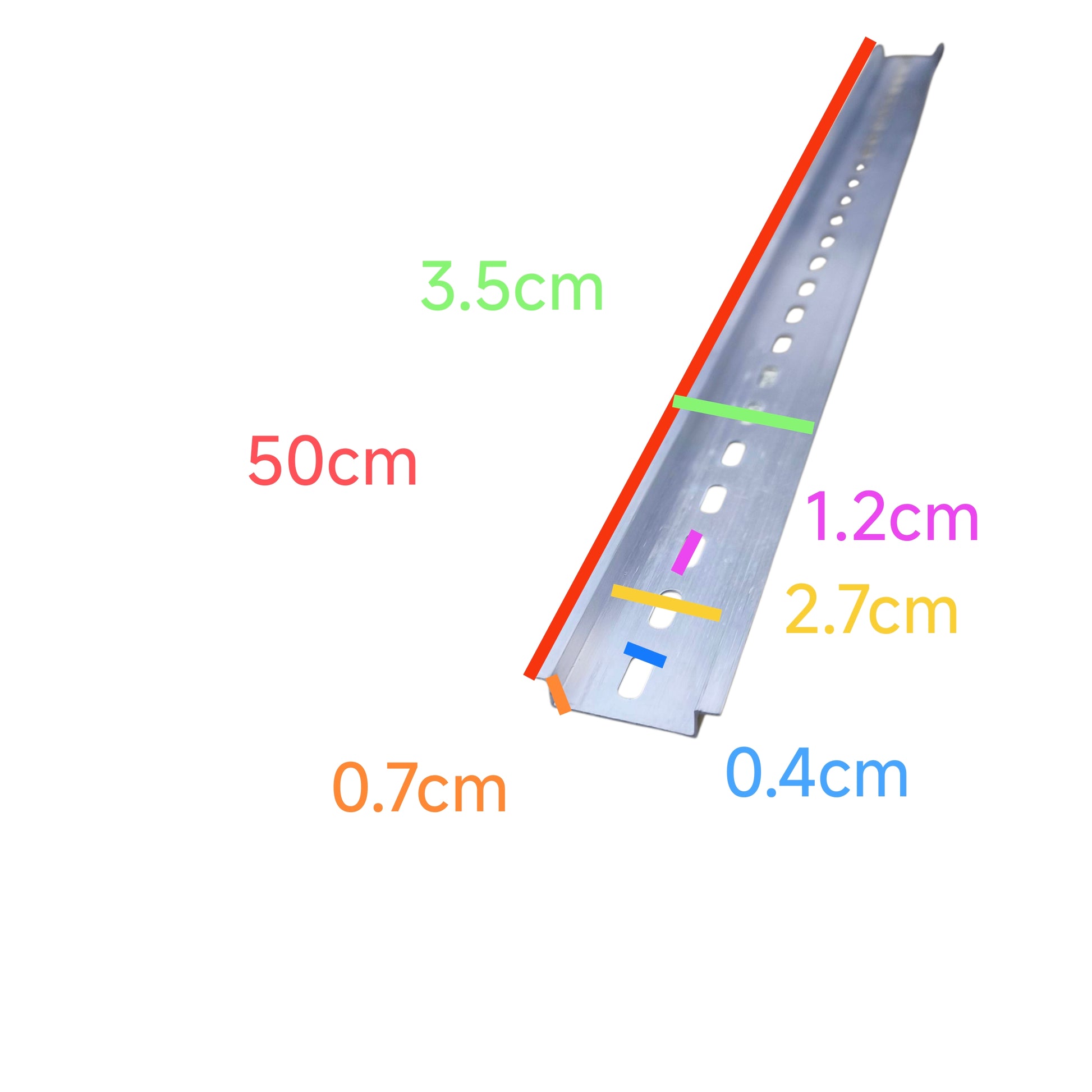 Din Rail Aluminum 35mm x 0.5 Meter Electx Electrical Supply
