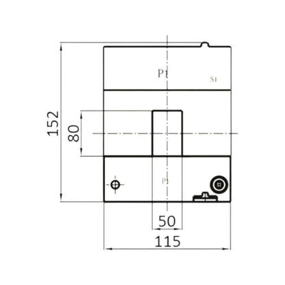 Dixsen 500:5A Split Core Current Transformer Class 0.5 Burden 2.5 Window Size 50 x 80mm DBP-58 500:5