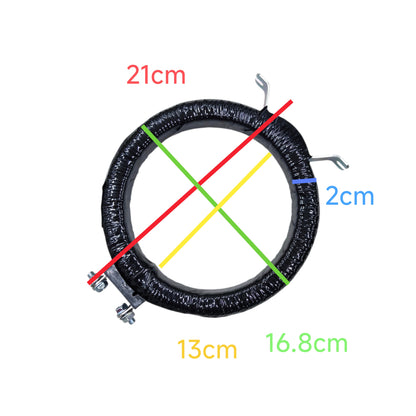 Measurement chart of a black circular object with labeled dimensions on a  white background Dixsen Current Transformer MR-125 2500:5A Donut Type Electx Electrical Supply