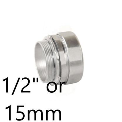 Local 1/2 EMT Connector Compression 15mm
