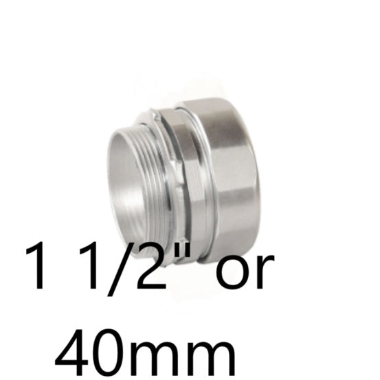 Local 1 1/2 EMT Connector Compression 40mm