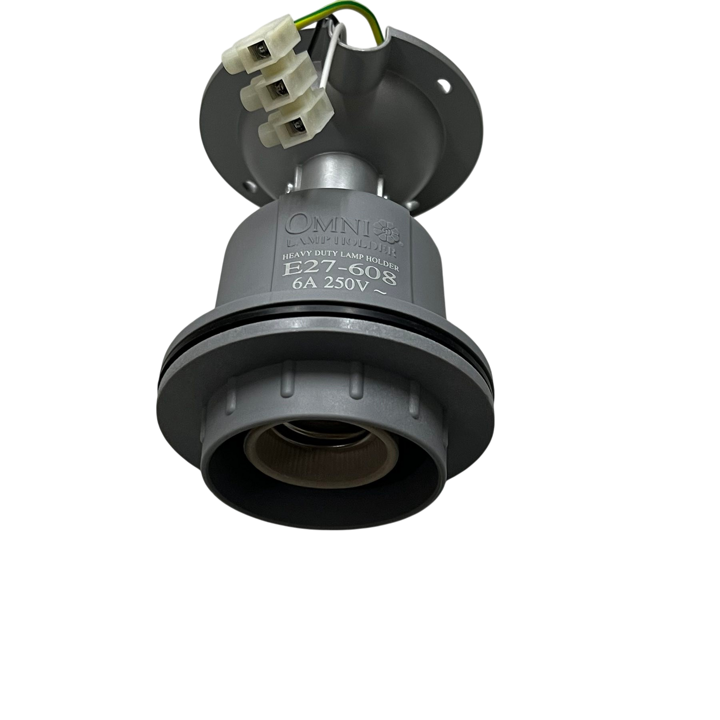 Omni Heavy Duty Lamp Holder E27, Outdoor E27 Socket  Straight Lamp Holder