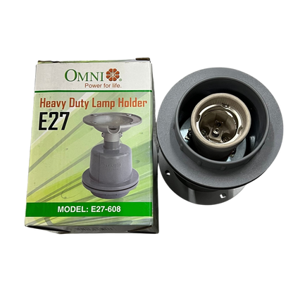 Omni Heavy Duty Lamp Holder E27, Outdoor E27 Socket  Straight Lamp Holder