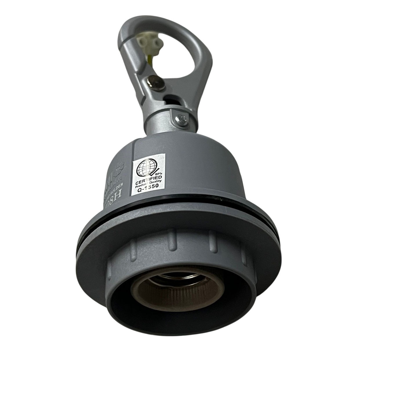 Omni Heavy Duty Lamp Holder E27, Outdoor E27 Socket  Straight Lamp Holder with Hook