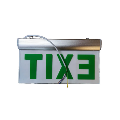 Denko EXIT Sign Acrylic Green 220V illuminated emergency wall mount sign with exposed wiring