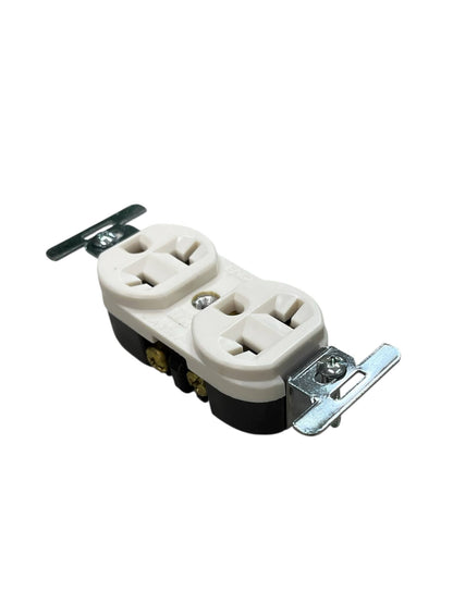 Eagle 2 Gang T-Slot Outlet with Ground 20A 250V CAT 877-IC