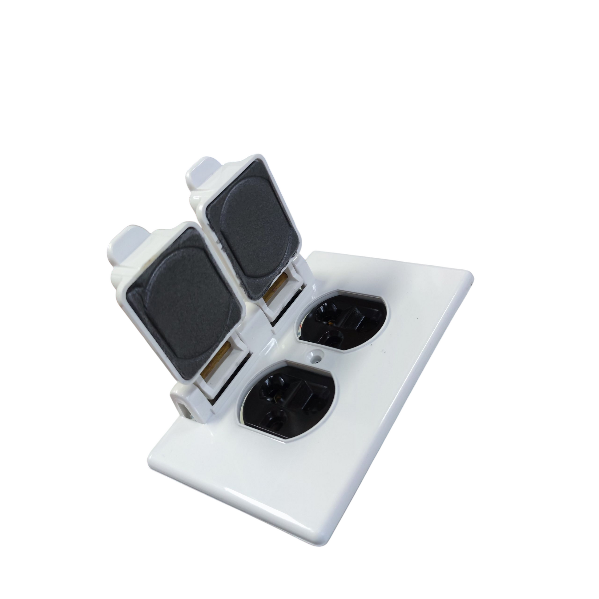 Eagle 2 Gang Weatherproof Universal Outlet with Ground 15A 220V Electx Electrica Supply CAT1962 828B