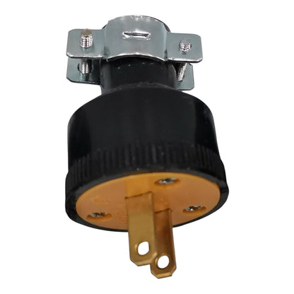 Eagle Heavy Duty Rubber Plug 2 Prong Flat Pin 15A 250V CAT 1723