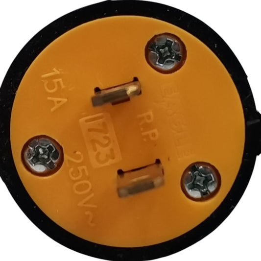 Eagle Heavy Duty Rubber Plug 2 Prong Flat Pin 15A 250V CAT 1723 Electx Electrical Supply