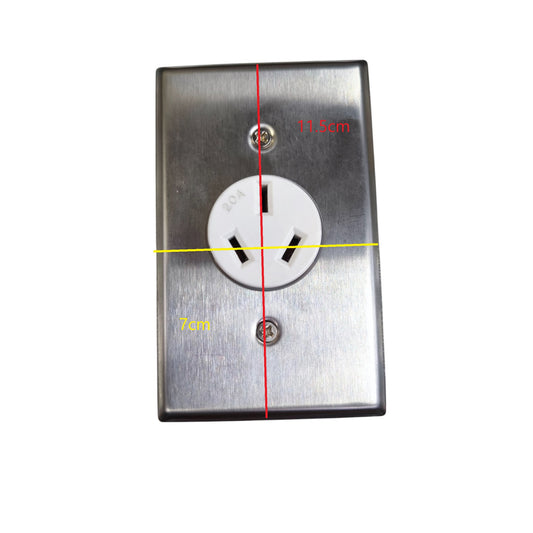 Eagle 1 Gang Range Outlet with Metal Plate Cover 20A 250V H1 CAT815-CS
