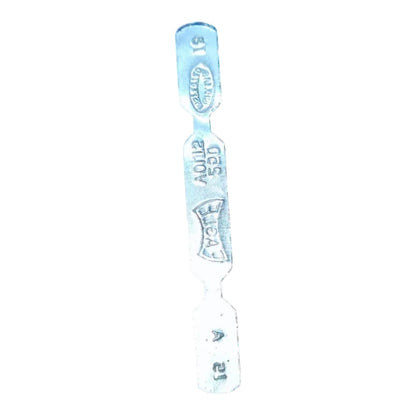A single hair color swatch strip from the brand Color Wow, showing shade A 21 with a light icy blue and white gradient.