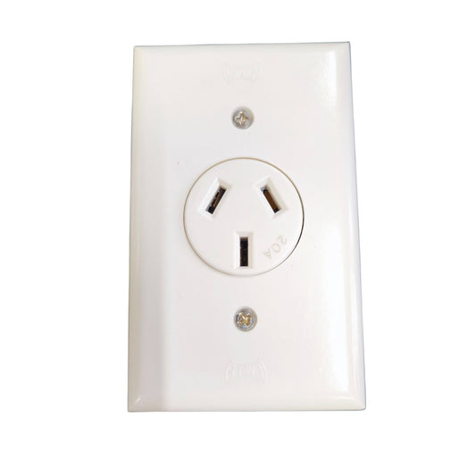 Eagle Range Outlet 1 Gang with White Plate Cover 20A 250V 815-C 1131C