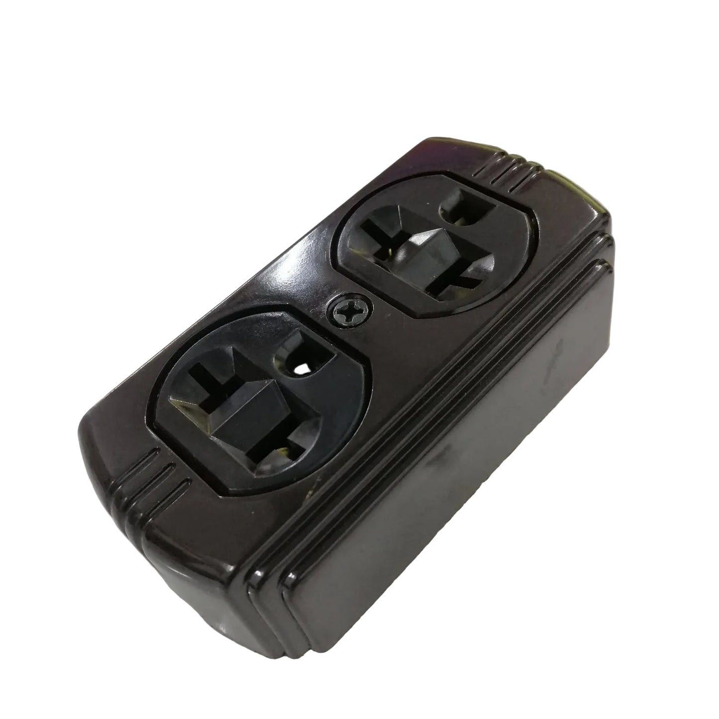 Eagle Surface Mount 2 Gang T-Slot Outlet with Ground,2 Pole 3 Wire Outlet 15A 250V CAT 78I