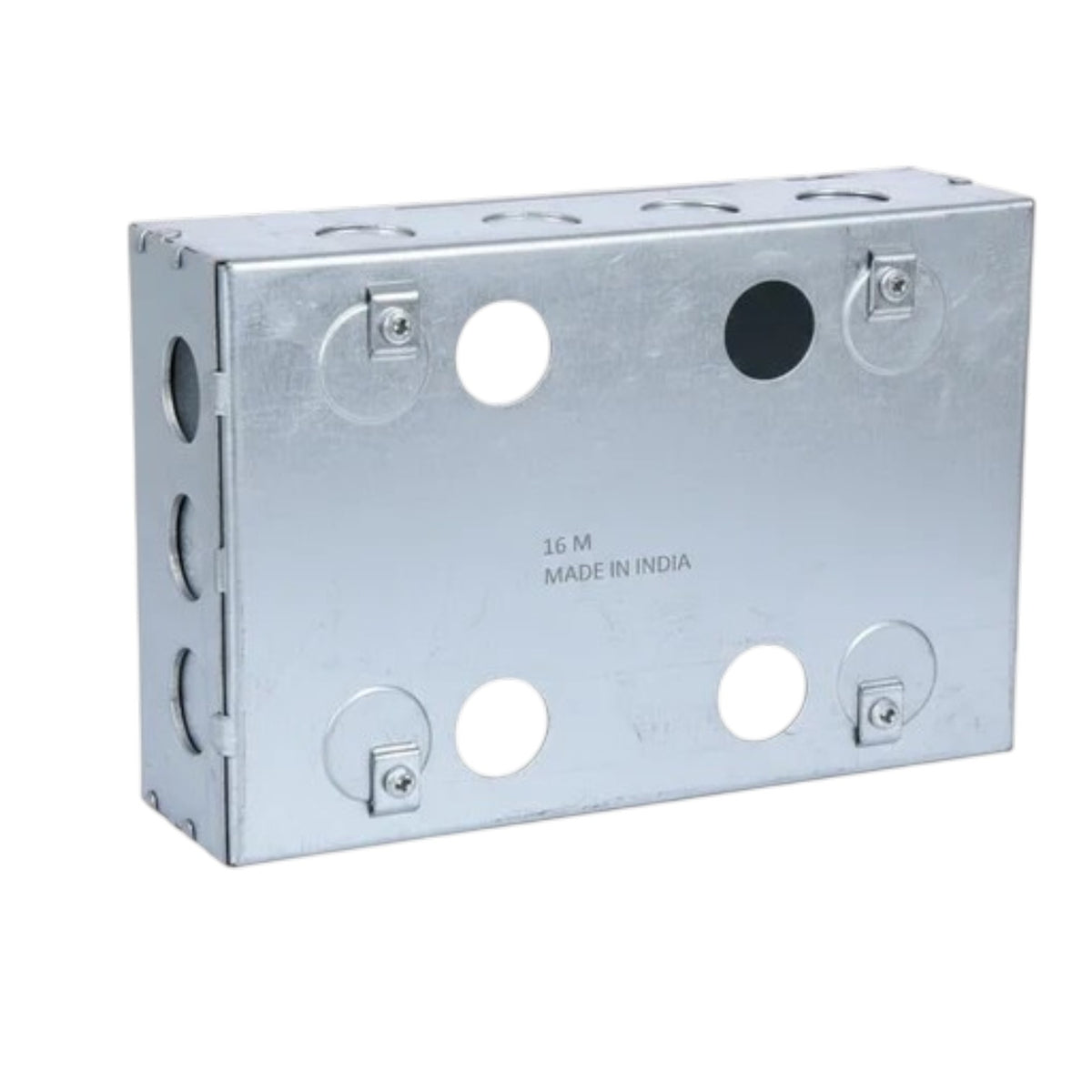 A black metal electronic module showing the back side with screw terminals and printed technical specifications for a USB analogue system panel interface.