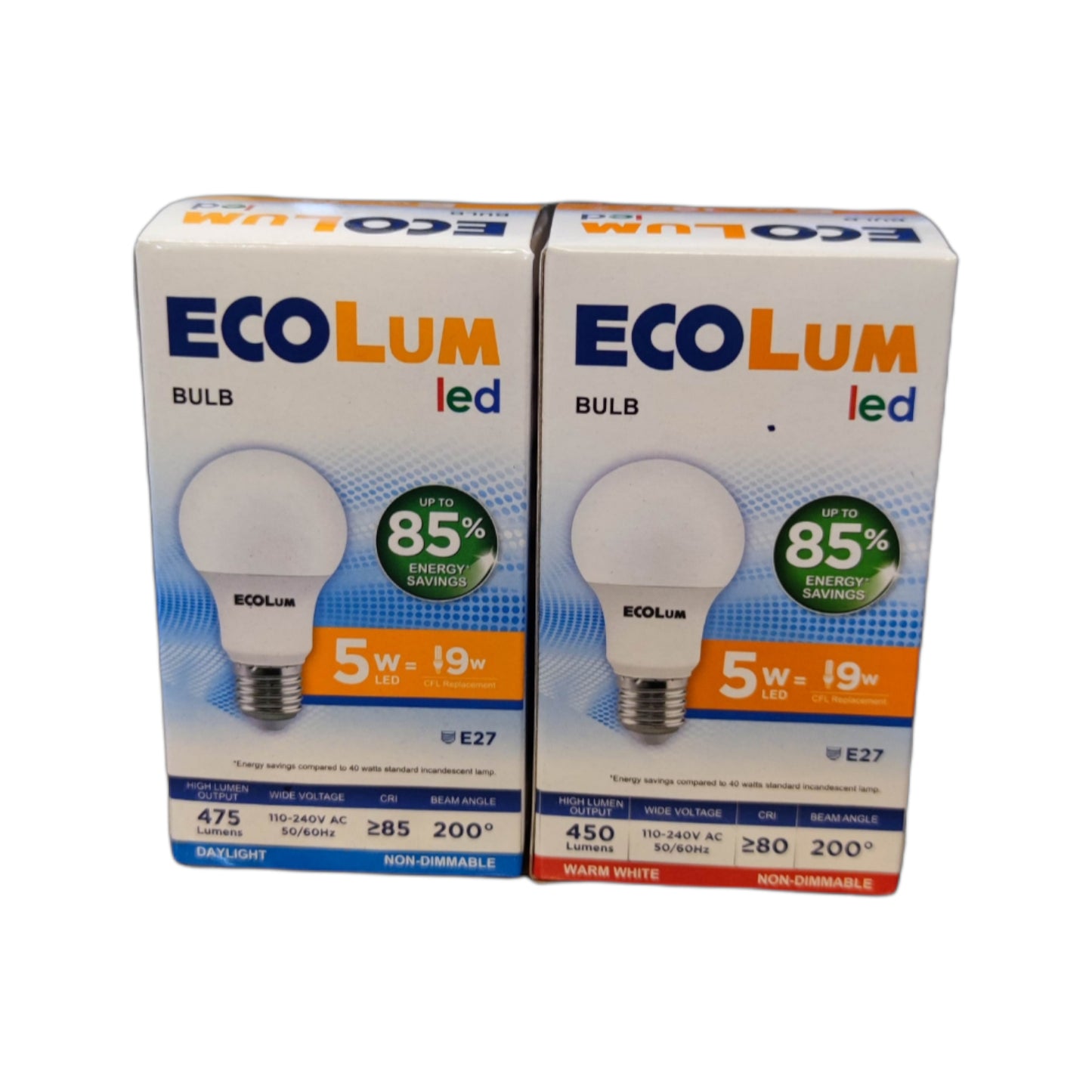 Ecolum 5W LED Bulb 220V E27 3000K Warm White CBI205WW