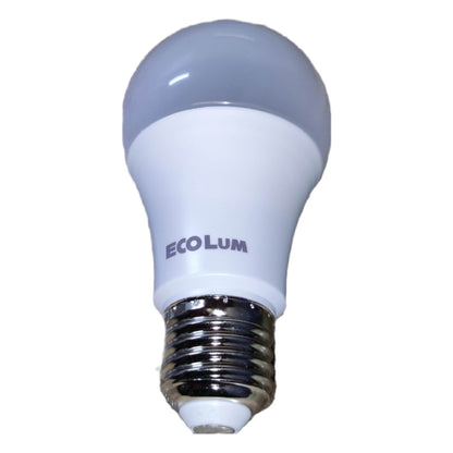 LED light bulb with 'Ecolum' branding on a white background