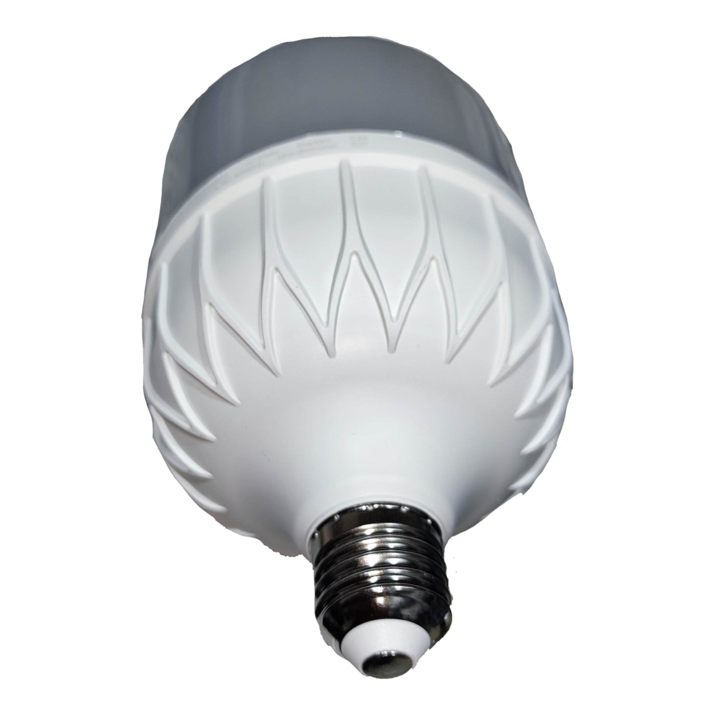 White LED light bulb on a white background