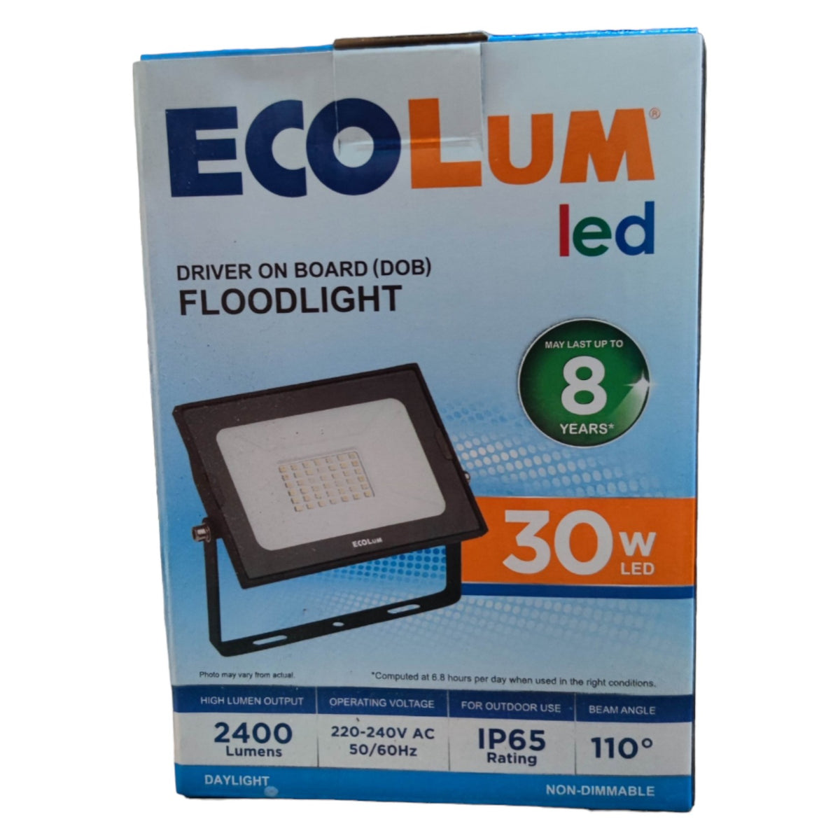 Ecolum 30W LED Flood Light 220V 6500K