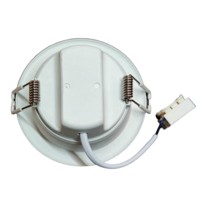 White light fixture with wiring on a white background
